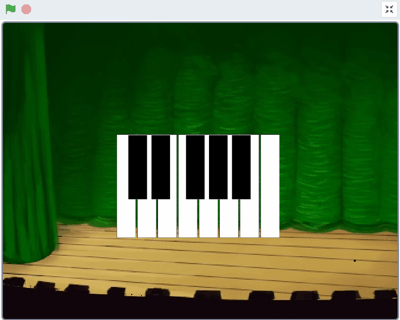 音楽 スプライト1個でピアノ鍵盤を作る方法-完成-GIFアニメ